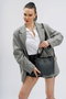 Lucky Bees Bolso Cubo 328 v2 Gris y Negro Piel Polivinilo 21x14x21 cm
