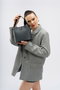 Lucky Bees Bolso Cubo 328 v2 Gris y Negro Piel Polivinilo 21x14x21 cm
