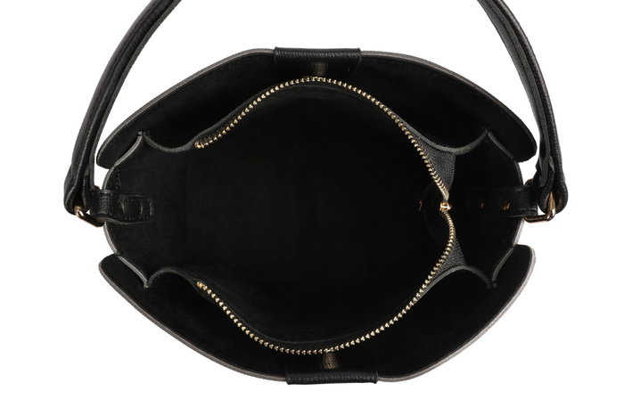 Lucky Bees Bolso Cubo 328 v2 Gris y Negro Piel Polivinilo 21x14x21 cm
