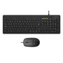 Unykach UK505443 Kit Combo Teclado y Ratón - Teclado Slim USB QWERTY Español (108 Teclas) + Ratón Óptico 2400 DPI Ambidiestro, Negro, para Oficina