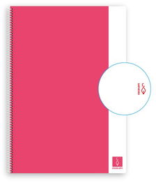 Bloc Escolofi Basic Tapa Dura A4 80H Liso 80G Rosa (Set de 5)