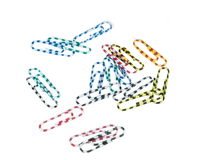 Q-connect Clips de colores rayados 50 mm, colores surtidos Q-connect Clips de colores rayados 50 mm, colores surtidos