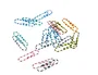 Q-connect Clips de colores rayados 50 mm, colores surtidos
