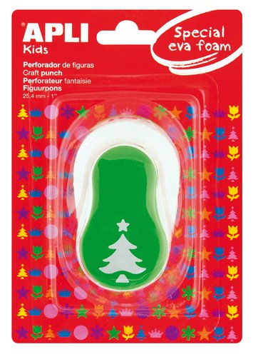 APLI Perforadora de Goma Eva Forma Árbol Verde 25,4 mm APLI Perforadora de Goma Eva Forma Árbol Verde 25,4 mm