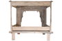 DKD Home Decor Indo 1c25 Cama Con Dosel Natural Teca 160 x 206 x 225 cm