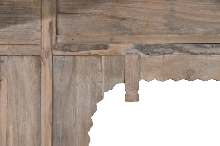 DKD Home Decor Indo 1c25 Cama Con Dosel Natural Teca 160 x 206 x 225 cm