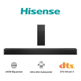 Hisense HS2100 Barra de Sonido 2.1 canales 240W