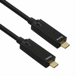 ROLINE Cable USB 3.2 Gen 2 AOC C-C ST/ST 10Gbit/s 4K60Hz PD 60W Negro 15m