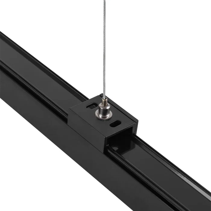 Suspensión para Carril Trifásico Negro 1 Metro [HO-SUS-T-N]