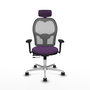 PIQUERAS Y CRESPO Silla de oficina Jorquera con mecanismo Sincro/Traslack, Morado y Gris