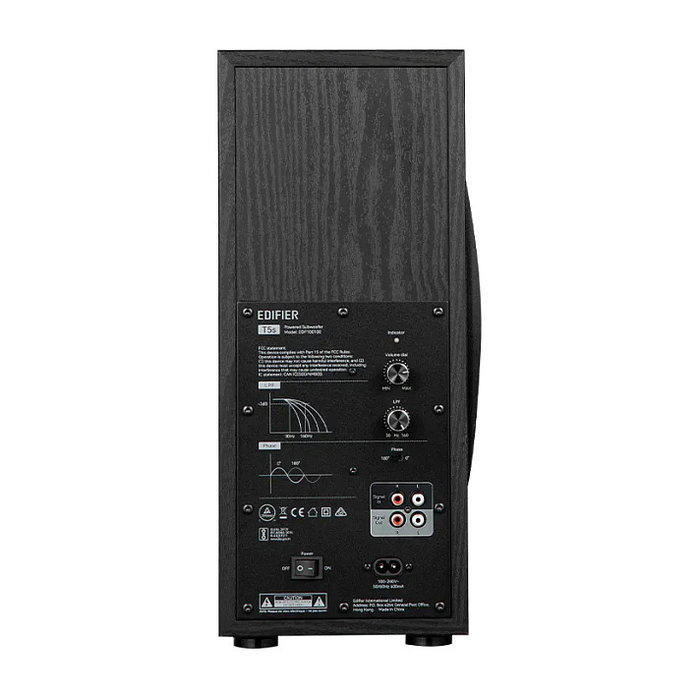 Edifier T5S Active Subwoofer 70W Altavoz de Subgraves Negro 8" 35-115 Hz