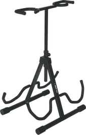 Quiklok Soporte Guitarra/Bajo Universal Altura Ajustable Negro Acero Plegable