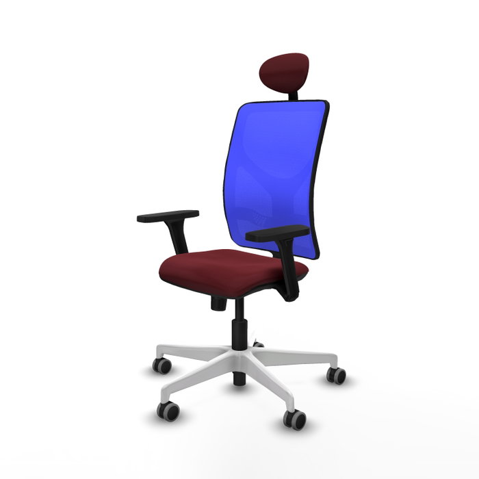 PIQUERAS Y CRESPO Silla de oficina Motilla con mecanismo Sincro, Granate y Azul PIQUERAS Y CRESPO Silla de oficina Motilla con mecanismo Sincro, Granate y Azul