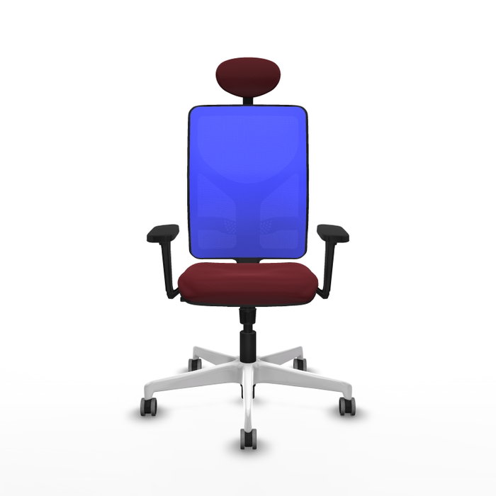 PIQUERAS Y CRESPO Silla de oficina Motilla con mecanismo Sincro, Granate y Azul PIQUERAS Y CRESPO Silla de oficina Motilla con mecanismo Sincro, Granate y Azul