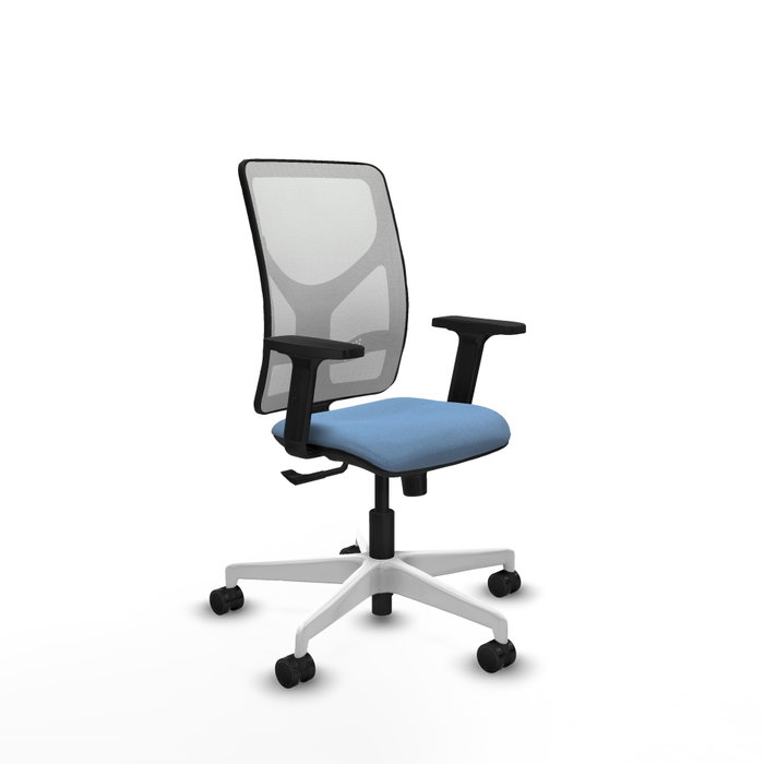 PIQUERAS Y CRESPO Silla de oficina Motilla con mecanismo Sincro Azul cielo y Blanco PIQUERAS Y CRESPO Silla de oficina Motilla con mecanismo Sincro Azul cielo y Blanco