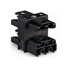 WAGO 770-607 Bloque de terminales de 3 polos, negro