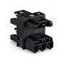 WAGO 770-607 Bloque de terminales de 3 polos, negro