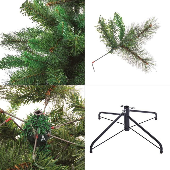 Árbol de Navidad Verde PVC Metal Polietileno 120 cm Árbol de Navidad Verde PVC Metal Polietileno 120 cm