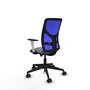 PIQUERAS Y CRESPO Silla de oficina Motilla con mecanismo Sincro, Gris y Azul