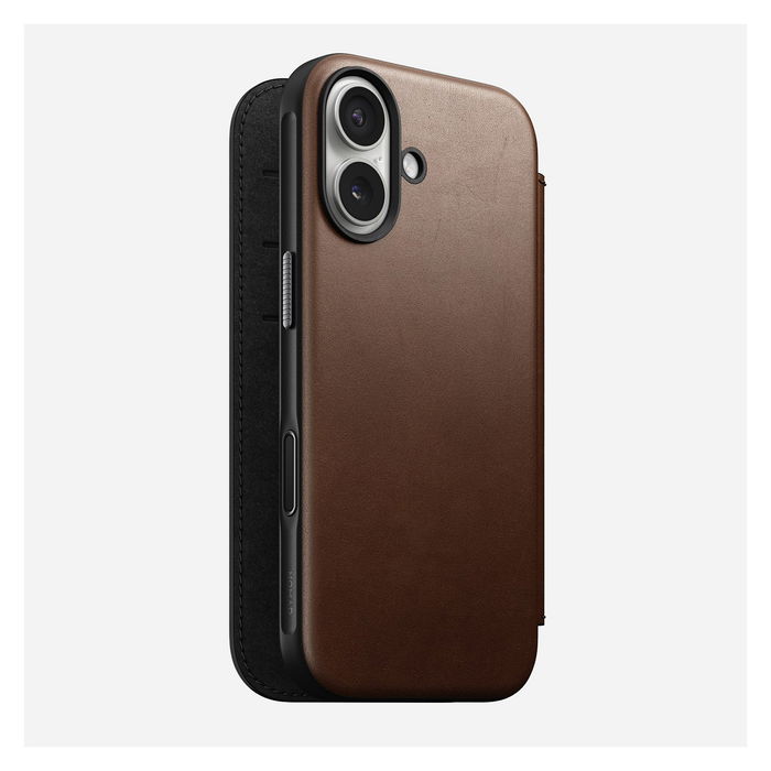 Nomad Funda Modern Leather Folio para iPhone 17 Marrón - Ref: Nomad Modern Leather Folio iPhone 17 Brown Nomad Funda Modern Leather Folio para iPhone 17 Marrón - Ref: Nomad Modern Leather Folio iPhone 17 Brown