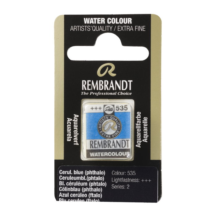 Rembrandt Acuarela Pastilla Azul Cerúleo (Ftalo) 535 Rembrandt Acuarela Pastilla Azul Cerúleo (Ftalo) 535