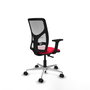 PIQUERAS Y CRESPO Silla de oficina Motilla con mecanismo Sincro, Rojo y Blanco