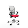 PIQUERAS Y CRESPO Silla de oficina Motilla con mecanismo Sincro, Rojo y Blanco