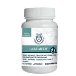 GIANLUCA MECH Laxa-Mech 30 Comprimidos, Ayuda Tránsito Intestinal y Gases, Apto Veganos