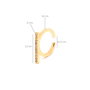 Shabama Anillo Manhattan Gold #Oro Brillante con Circonitas, Línea de 2.3 cm, Ajustable, Talla Única para Mujer