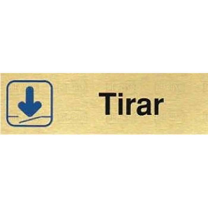 DUVER Placa Aluminio Oro TIRAR 150x45 mm DUVER Placa Aluminio Oro TIRAR 150x45 mm