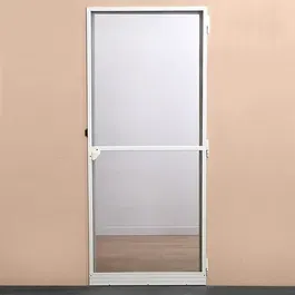 Pantalla de Puerta con Bisagras H220 cm x L100 cm Aluminio Blanco