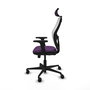 PIQUERAS Y CRESPO Silla de oficina Jorquera con mecanismo Sincro/Traslack, Morado y Blanco
