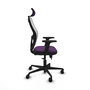 PIQUERAS Y CRESPO Silla de oficina Jorquera con mecanismo Sincro/Traslack, Morado y Blanco