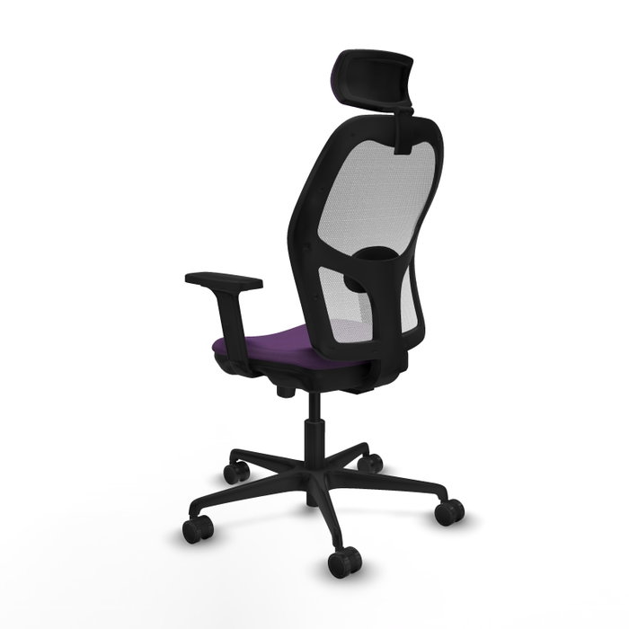PIQUERAS Y CRESPO Silla de oficina Jorquera con mecanismo Sincro/Traslack, Morado y Blanco PIQUERAS Y CRESPO Silla de oficina Jorquera con mecanismo Sincro/Traslack, Morado y Blanco