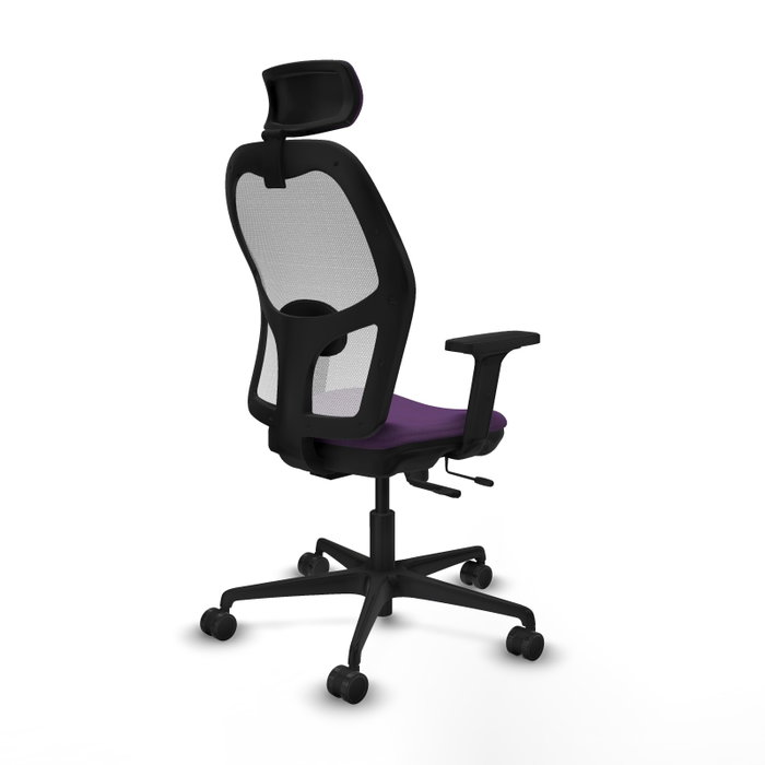 PIQUERAS Y CRESPO Silla de oficina Jorquera con mecanismo Sincro/Traslack, Morado y Blanco PIQUERAS Y CRESPO Silla de oficina Jorquera con mecanismo Sincro/Traslack, Morado y Blanco