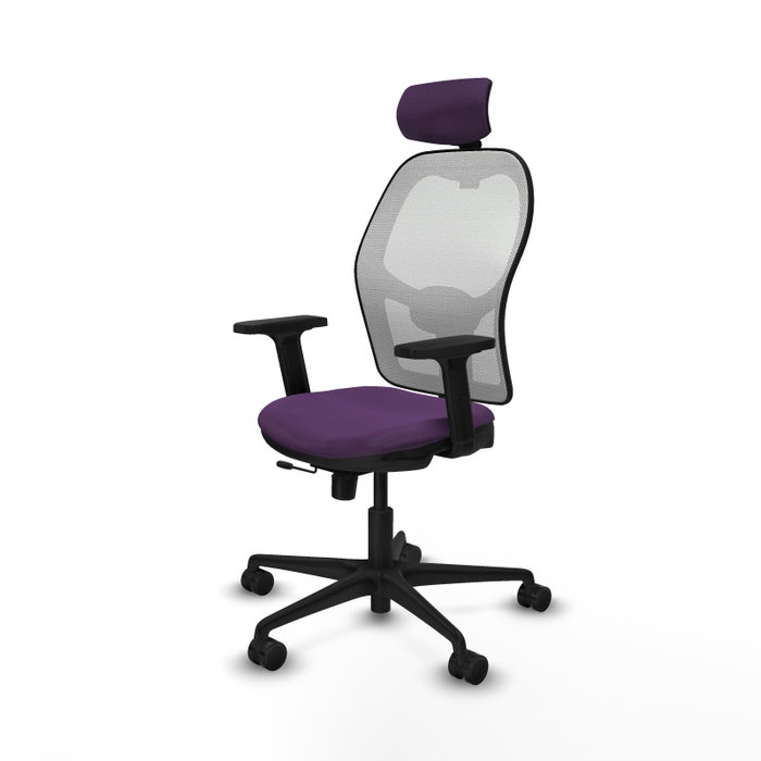 PIQUERAS Y CRESPO Silla de oficina Jorquera con mecanismo Sincro/Traslack, Morado y Blanco PIQUERAS Y CRESPO Silla de oficina Jorquera con mecanismo Sincro/Traslack, Morado y Blanco