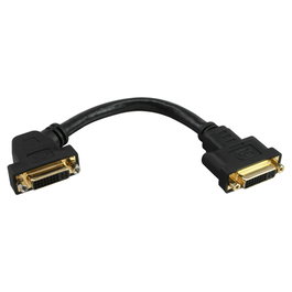 InLine Cable adaptador DVI-I 24+5 (BU-BU) 0,2m con ángulo de 45° Negro