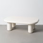 Mesa Centro Lacado Crema Dm Salón 118 X 68 X 37 cm