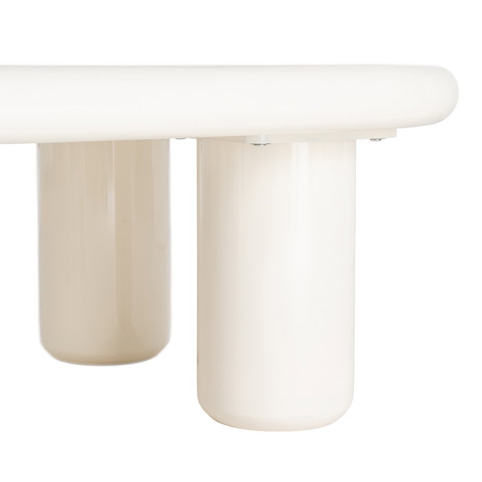 Mesa Centro Lacado Crema Dm Salón 118 X 68 X 37 cm