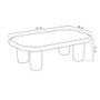 Mesa Centro Lacado Crema Dm Salón 118 X 68 X 37 cm