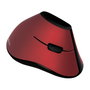 LogiLink Ratón Ergonómico Vertical 2.4G, 5 Botones, Rojo Burdeos