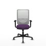 PIQUERAS Y CRESPO Silla de oficina Zulema con mecanismo Sincro, Morado y Blanco