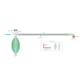 Intersurgical Circuito de Anestesia Coaxial Mapleson D Bain con Balón de 2L y 1,6m