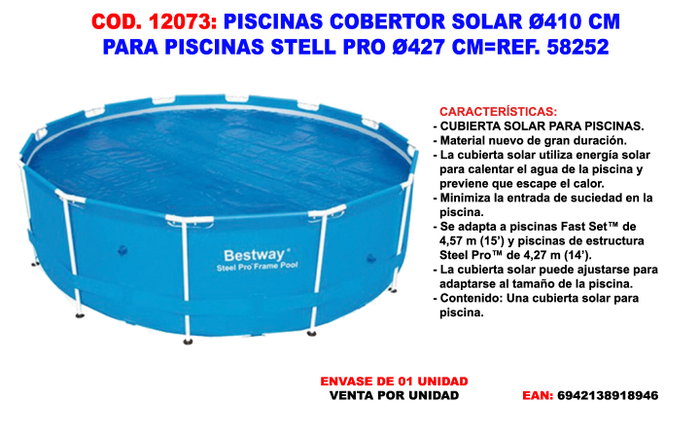 Steel Pro Cubierta Solar Fast Set 417 cm Steel Pro Cubierta Solar Fast Set 417 cm