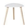 Home Deco Factory Mesa Auxiliar Shelly Blanca Triangular Patas Pino Tablero MDF 38.5x38.5x40cm