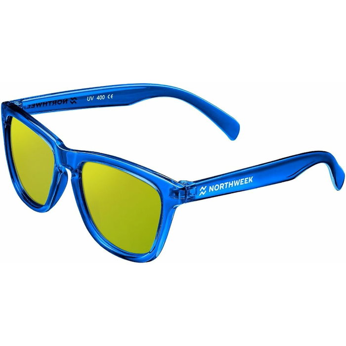 Northweek KIDS BRIGHT Gafas de Sol para Niños Rectangulares Polarizadas UV400 - Azul-dorado