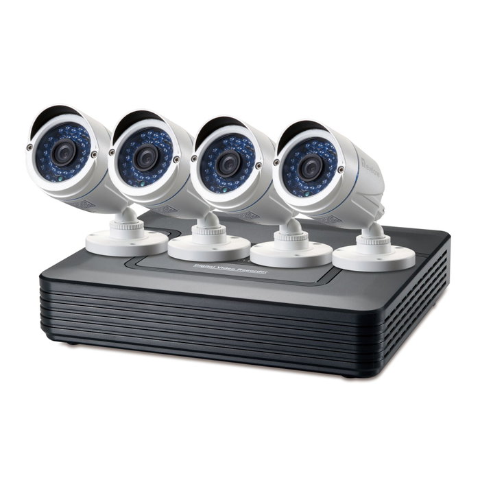 LevelOne DSK-8001 Kit de videovigilancia de 8 canales con 4 cámaras