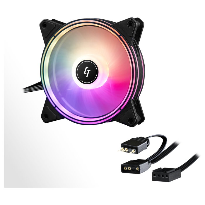 Chieftec NF-1225RGB Ventilador de 12 cm con Iluminación LED Multi-color Chieftec NF-1225RGB Ventilador de 12 cm con Iluminación LED Multi-color