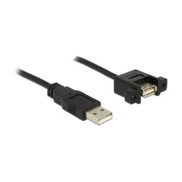 DeLOCK Cable USB 2.0 A Macho a A Hembra para Instalación 1 m