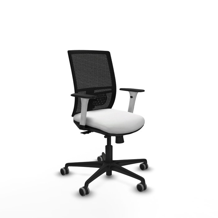 PIQUERAS Y CRESPO Silla de oficina Yunquera con mecanismo Sincro/Traslack, Blanco y Negro PIQUERAS Y CRESPO Silla de oficina Yunquera con mecanismo Sincro/Traslack, Blanco y Negro